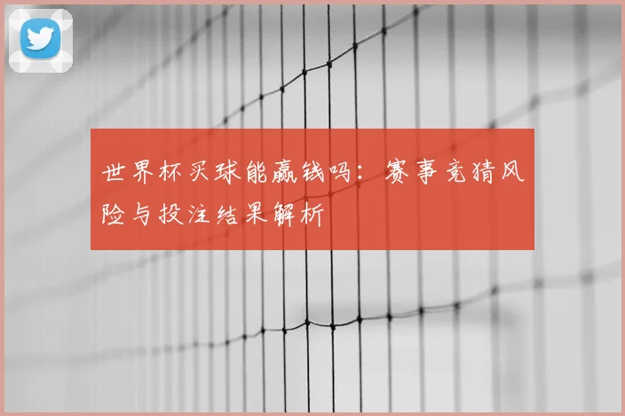 世界杯买球能赢钱吗：赛事竞猜风险与投注结果解析